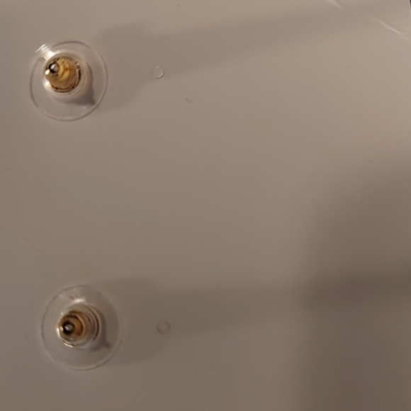 Shein 1 inch black and white button polka dot earrings - Picture 2 of 5